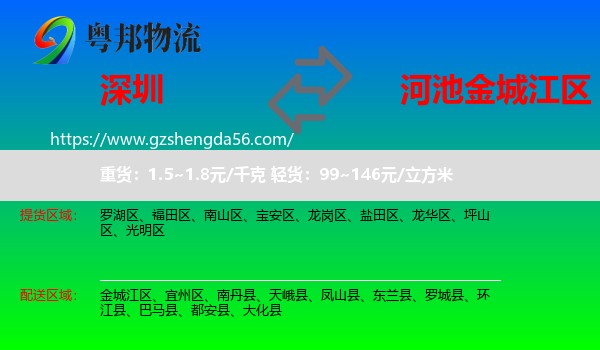 深圳到金城江区物流专线
