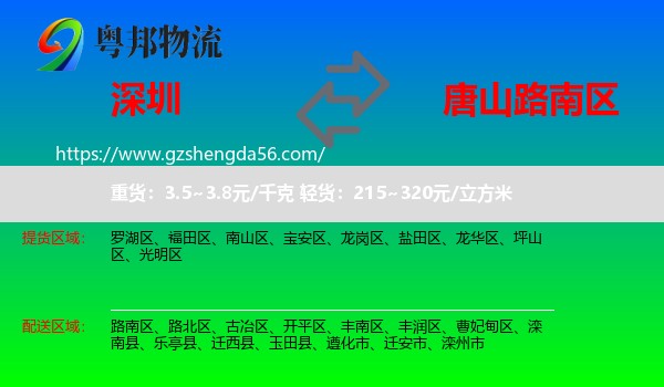 深圳到路南区物流专线