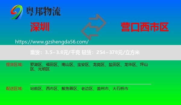 深圳到西市区物流专线