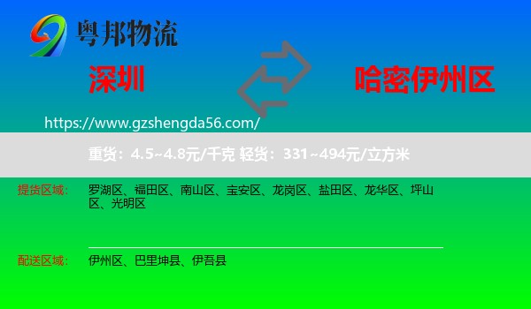 深圳到伊州区物流专线