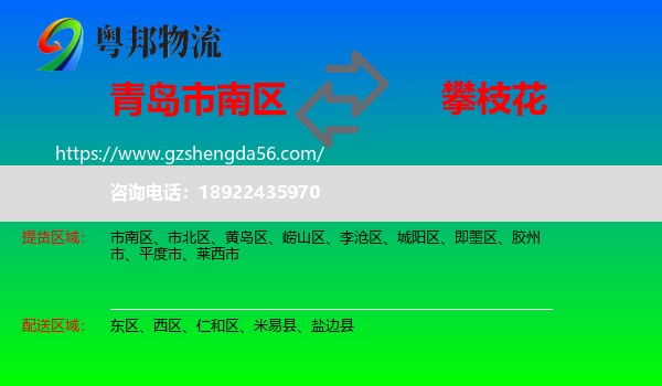 市南区到攀枝花物流