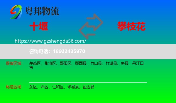 十堰到攀枝花物流