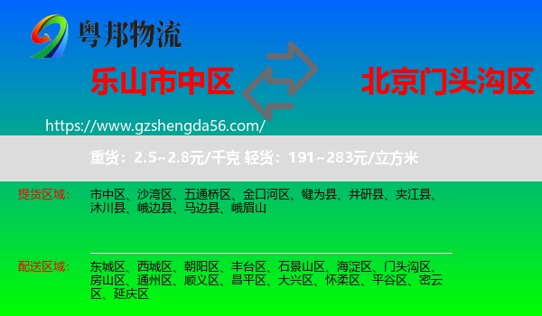 市中区到门头沟区物流专线