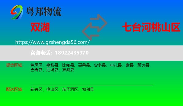 双湖县到桃山区物流专线
