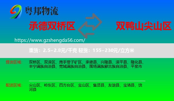 双桥区到尖山区物流专线