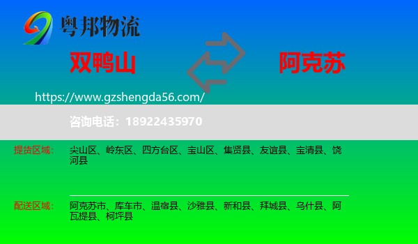 双鸭山到阿克苏物流专线