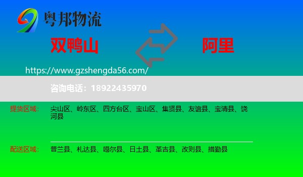 双鸭山到阿里物流专线