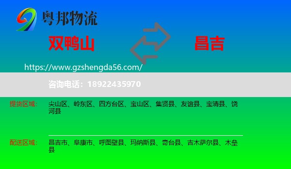 双鸭山到昌吉物流专线