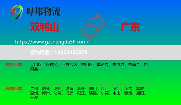 双鸭山到广东物流专线