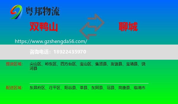 双鸭山到聊城物流专线