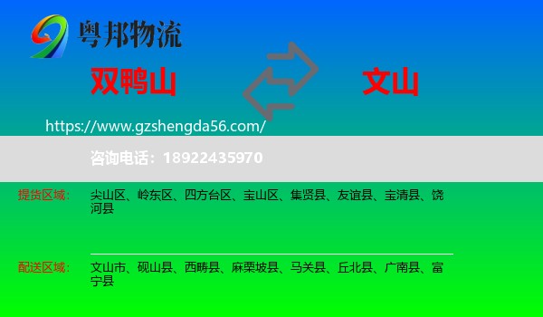 双鸭山到文山物流专线