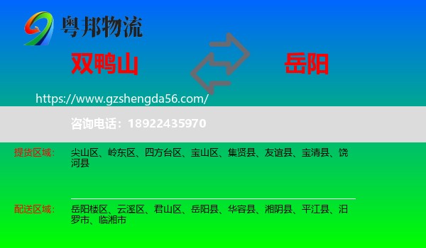 双鸭山到岳阳物流专线