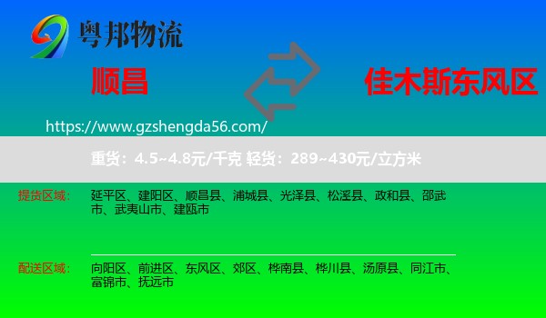 顺昌县到东风区物流专线
