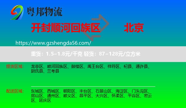 顺河回族区到北京专线