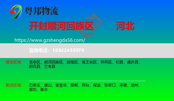 顺河回族区到河北物流专线