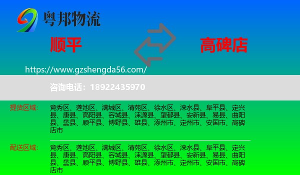 顺平县到高碑店市物流专线
