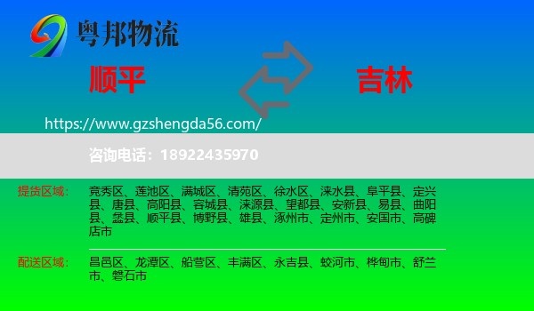 顺平县到吉林市物流