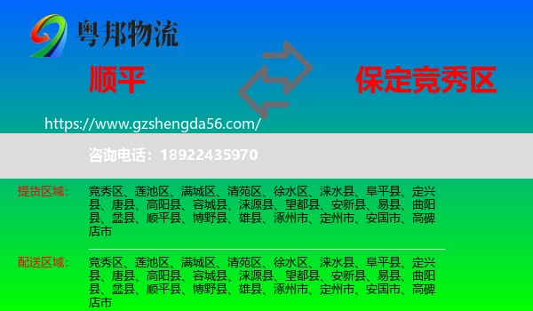 顺平县到竞秀区物流专线