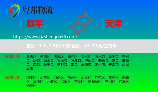 顺平县到天津专线
