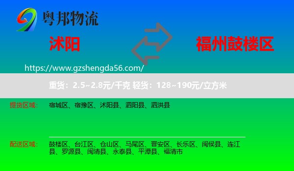 沭阳县到鼓楼区物流专线