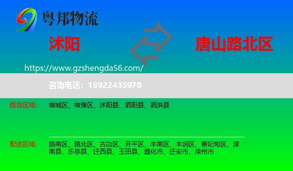 沭阳县到路北区物流专线