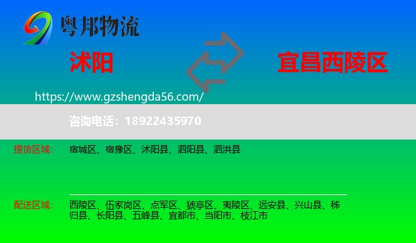 沭阳县到西陵区物流专线