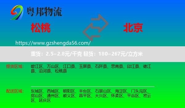 松桃县到北京专线