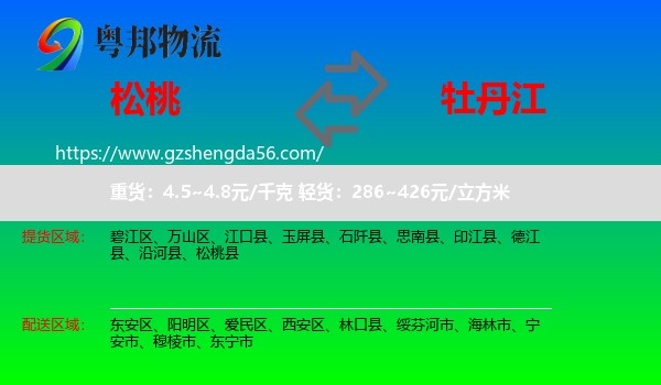 松桃县到牡丹江物流专线