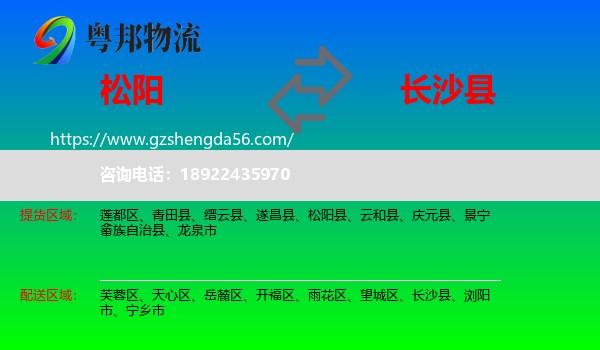 松阳县到长沙县物流专线