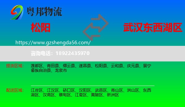 松阳县到东西湖区物流专线