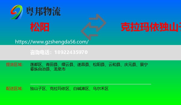 松阳县到独山子区物流专线