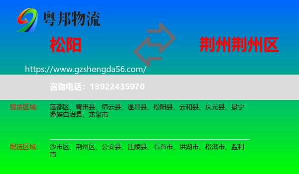 松阳县到荆州区物流专线