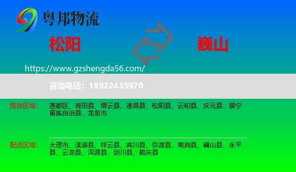 松阳县到巍山县物流专线
