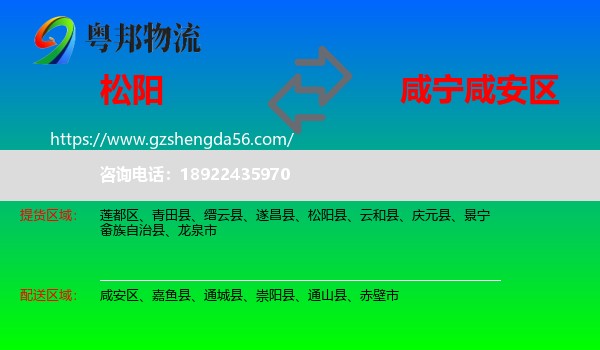 松阳县到咸安区物流专线
