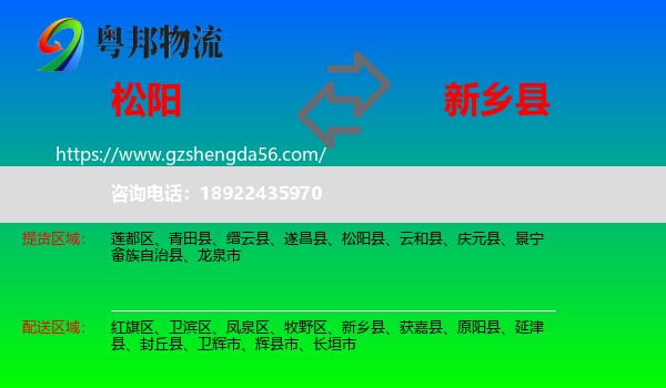 松阳县到新乡县物流专线