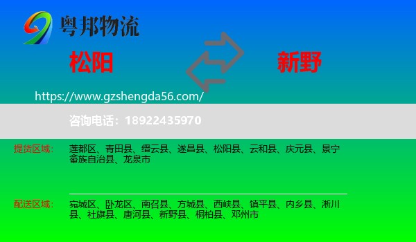 松阳县到新野县物流专线