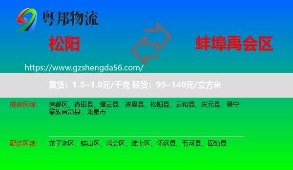 松阳县到禹会区物流专线