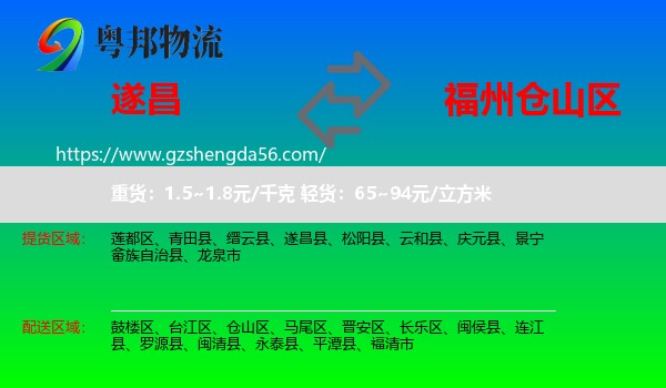 遂昌县到仓山区物流专线