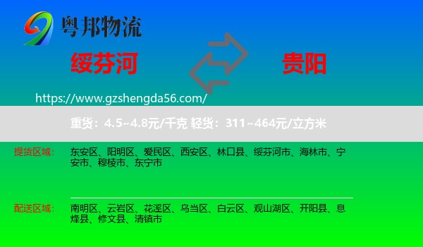 绥芬河市到贵阳专线
