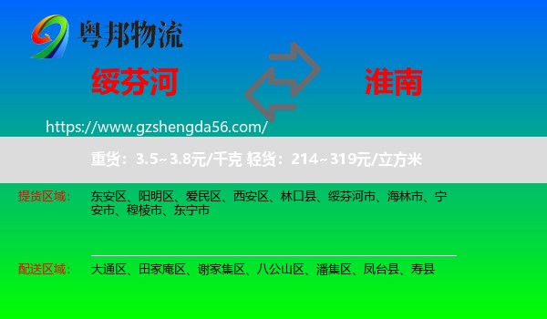 绥芬河市到淮南物流
