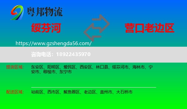 绥芬河市到老边区物流专线