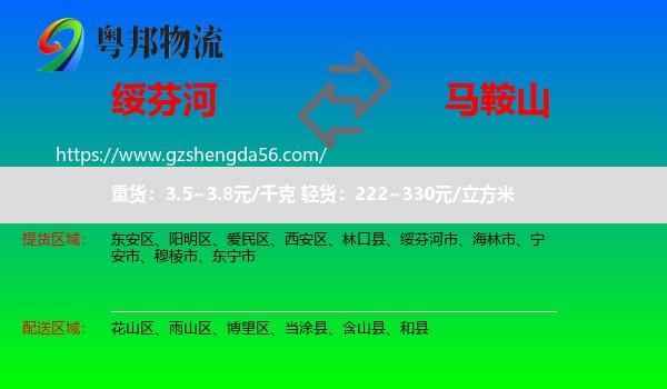 绥芬河市到马鞍山物流