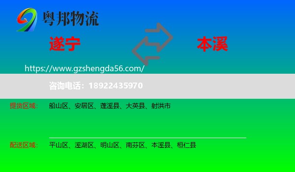 遂宁到本溪物流