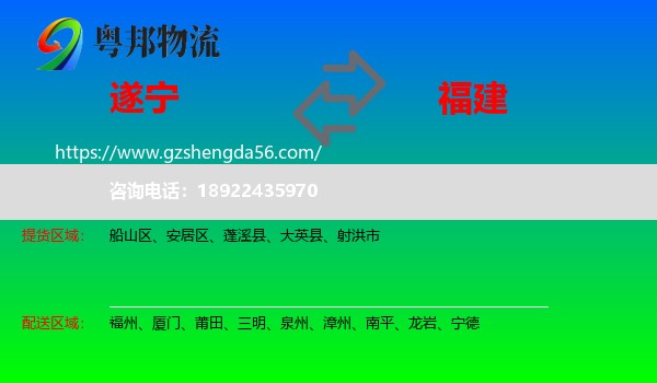 遂宁到福建物流