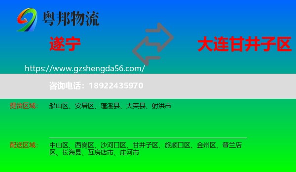 遂宁到甘井子区物流专线