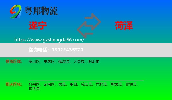 遂宁到菏泽物流