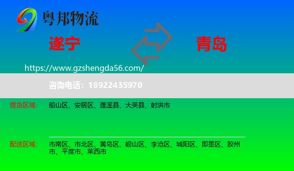 遂宁到青岛物流