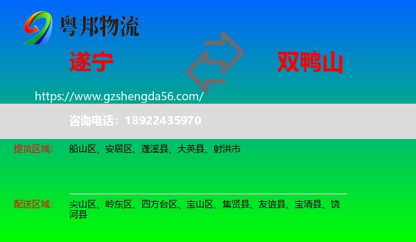 遂宁到双鸭山物流