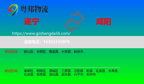 遂宁到咸阳物流