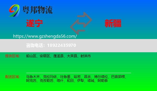 遂宁到新疆物流